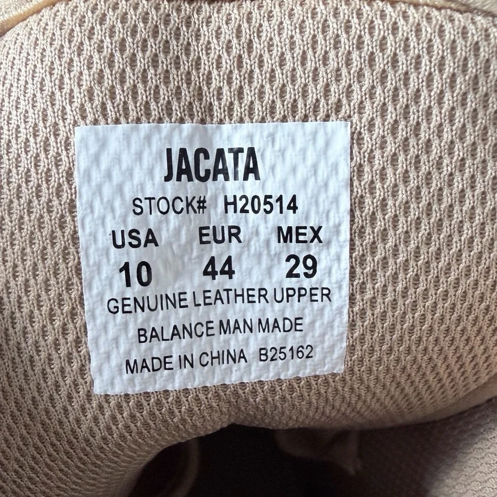 Jacata Mens Tactical Military Work Boots Sand Leather Side Zip Size 10